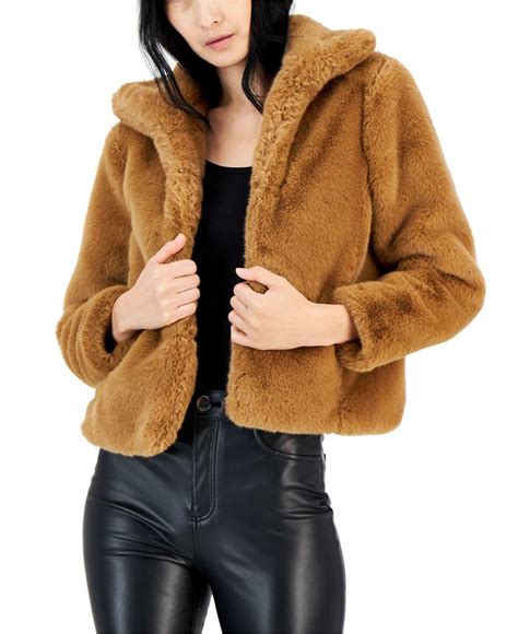 INC International Concepts Petite Cropped Faux Fur Jacket Created For