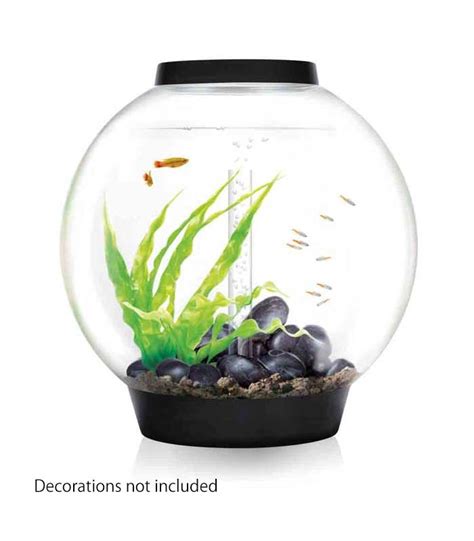 BiOrb Classic 60 LED Spherical Aquarium Black Compact Tabletop Aquarium