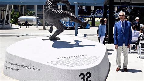 Dodgers Unveil Sandy Koufax Statue At Dodger Stadium Nbc Los Angeles