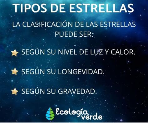 TIPOS de ESTRELLAS Clases Características y Nombres