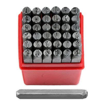 36 Piece 1 4 Steel Letter Number Stamping Set Metal Stamps Alphabet