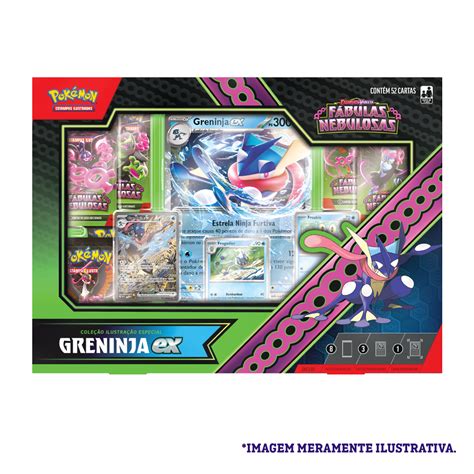 Pokémon Box Kingdra ex e Greninja EV6 5 Fábulas Nebulosas Sulnaipes