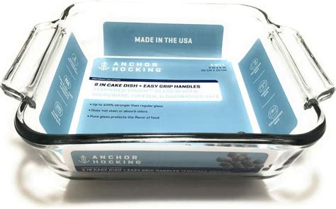 Anchor Hocking Glass Square Baking Dish 8 Inch 1 Count Home And Kitchen