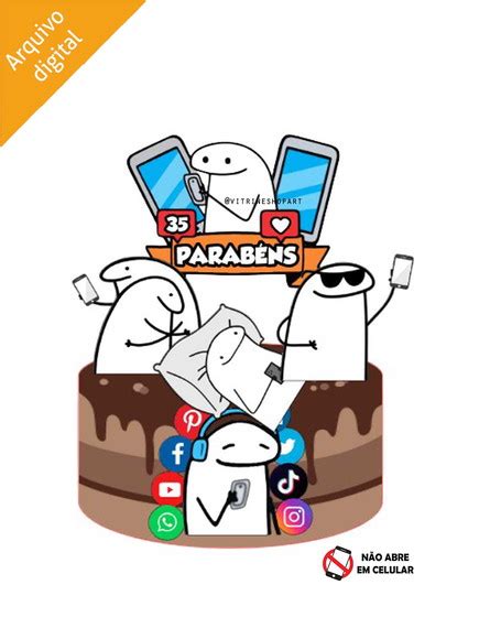 Topper Flork Celular Compre Produtos Personalizados No Elo7