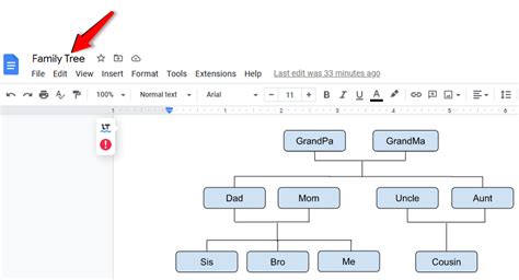 How to Make a Family Tree in Google Docs - OfficeBeginner