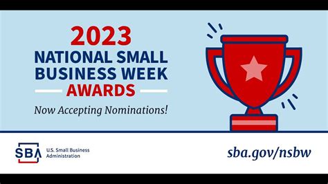 National Small Business Week 2023 Call For Nominations Youtube