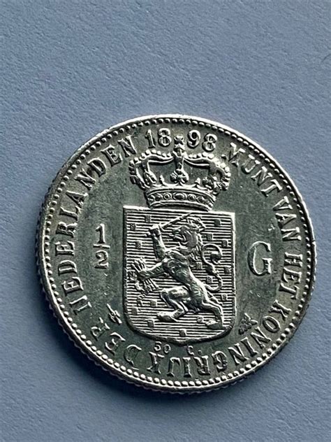 Nederland Wilhelmina 1890 1948 1 2 Gulden 1898 Catawiki