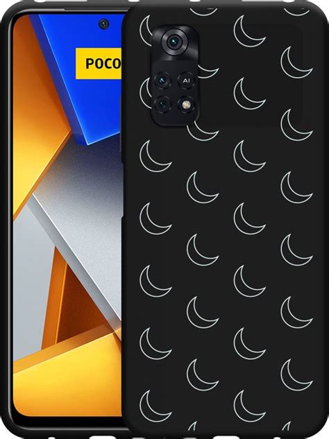 Xiaomi Poco M Pro Hoesje Zwart Maanpatroon Ii Designed By Cazy Bol