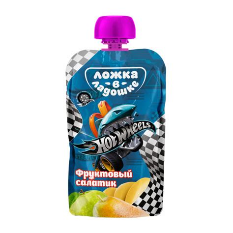 Ложка в ладошке Пюре фруктовый салатик Hot wheels с мес г Акушерство Ru