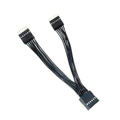 Computer Motherboards USB Extension Cable 11Pin Female To 2 Port Male