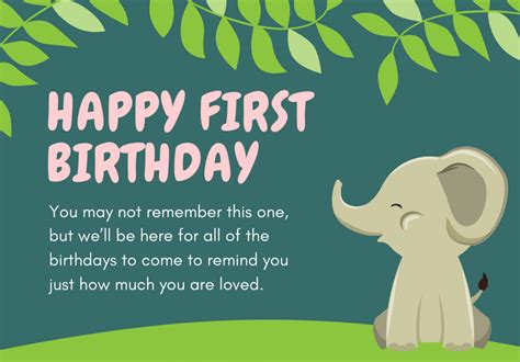 150 Perfect First Birthday Card Messages | FutureofWorking.com