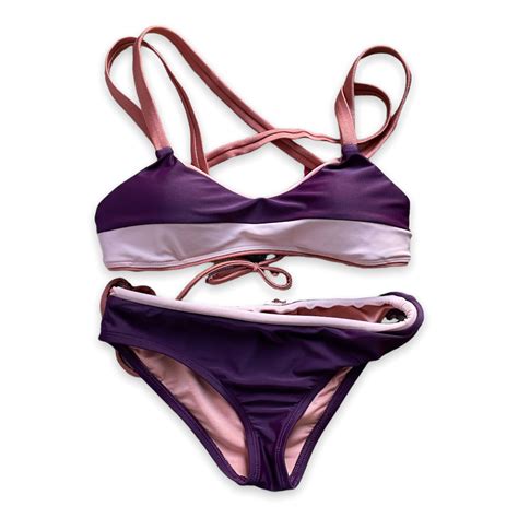 Seea Swimwear Two Piece Bikini Swimsuit Purple Pink Gem