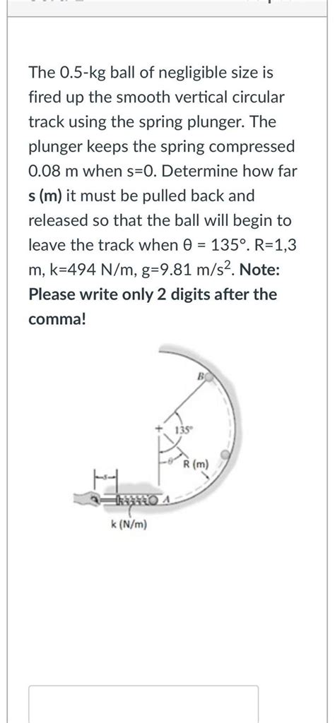 Solved The 0 5kg Ball Of Negligible Size Is Fired Up The Chegg