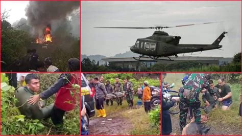 Helikopter Bell Tni Ad Jatuh Terbakar Di Perkebunan Teh Ciwalini