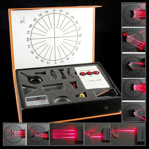 Prisms Physical Optics Experiment Set Triangular Prism Laser Lights Convex Concave Lens Set