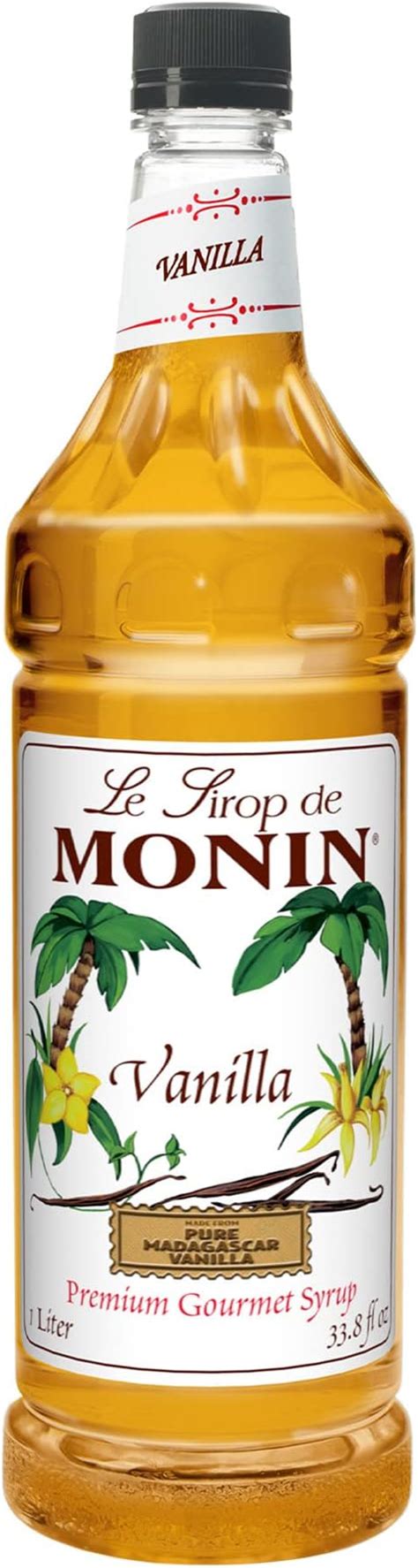 Monin Flavored Syrup Peach 33 8 Ounce Plastic Bottles Pack Of 4 Grocery