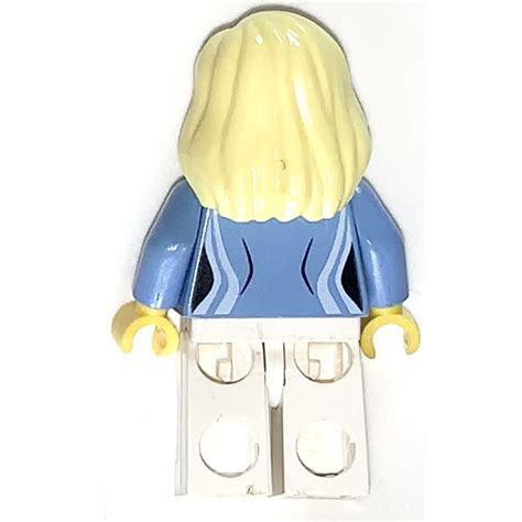 Lego Female With Blond Hair Medium Blue Blouse With Shell Necklace