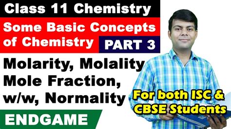 Basics Of Chemistry Part Conc Terms Molarity Molality Mole