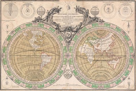 Antique Map of the World 1760 Very Rare Fine Reproduction - Etsy