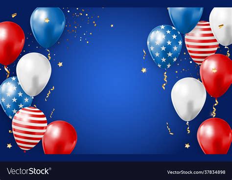 July 4 Independence Day In Usa Background Can Vector Image