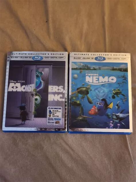 FINDING NEMO MONSTERS INC 3D Blu Ray DVD 5 Disc Set Edition W Lentic