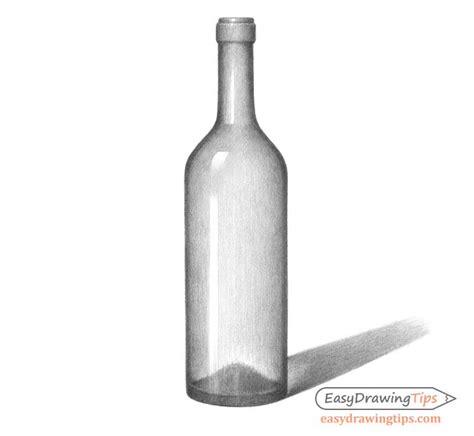 How To Draw A Bottle Step By Step Line Shading EasyDrawingTips