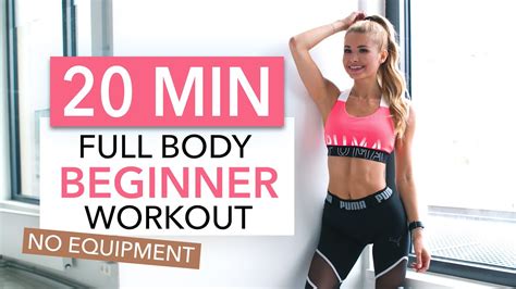 20 Min Full Body Workout Beginner Version No Equipment I Pamela Reif Youtube