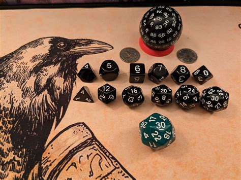 A Full Set Of Polyhedral Dice D100 Truncated D4 Standard D4 D5 D6
