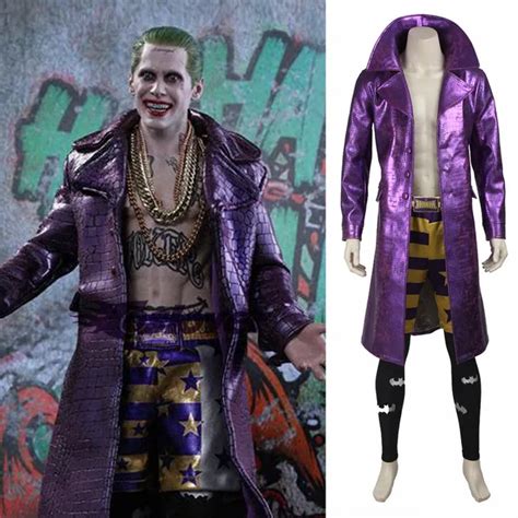 Esquadrão Suicida da DC Comics Coringa Casaco de Cosplay Homens Traje