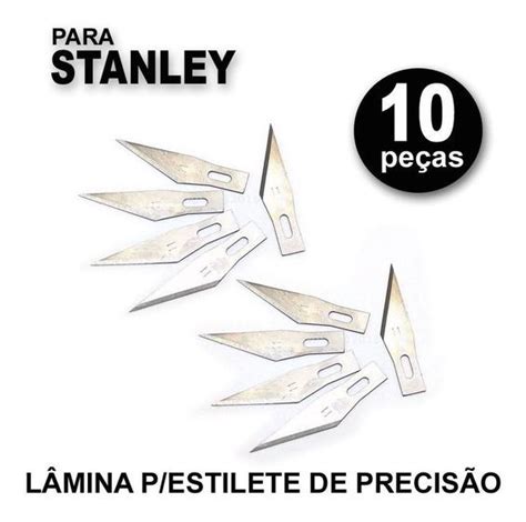 Kit 10 Laminas Estilete Precisão Bisturi Artesanato 11 Kst PIATC