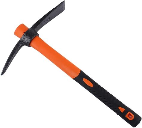 Luban Mattock Hoe Pick Axe With Heavy Duty Forged Adze And Ergonomic