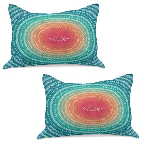 Arrow Knitted Quilt Pillowcover Set Of Geometric Round Line Border