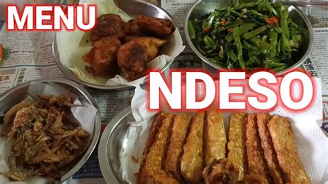 NIKMATNYA MENU NDESOOSENG KANGKUNG GORENG TEMPE IKAN ASIN SAMBEL