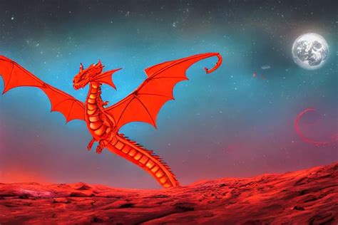 A Flying Dragon On Mars In The Style Of Flooko Stable Diffusion