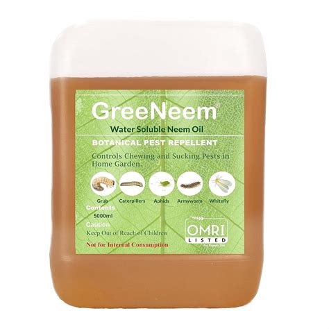 Greeneem Water Soluble Neem Oil For Plants Litre Pest Repellent