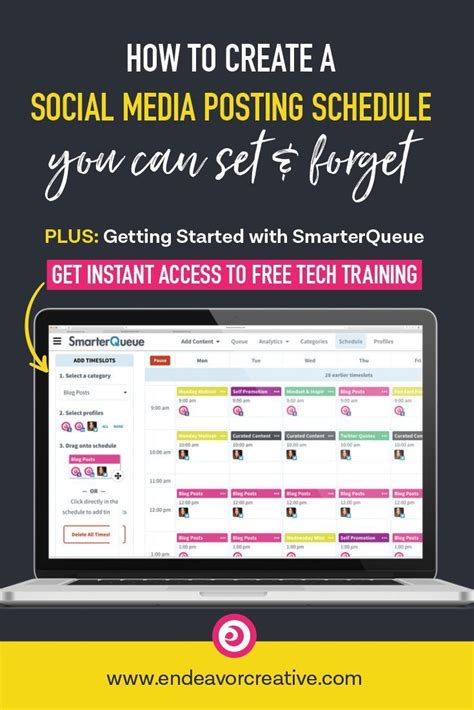 How To Create A Social Media Posting Schedule You Can Set And Forget Plus Free  Social Media