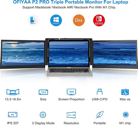 Monitor Triple Port Til Ofiyaa P Pro Para Computadora Port Til