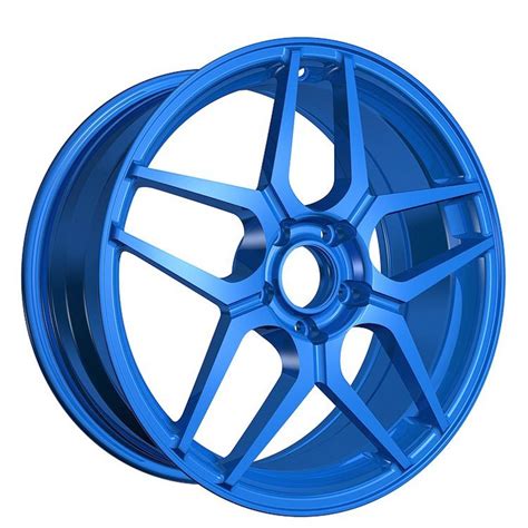 Monoblock Blue 1 Piece Forged Wheels For Mercedes Benz Audi BMW Custom