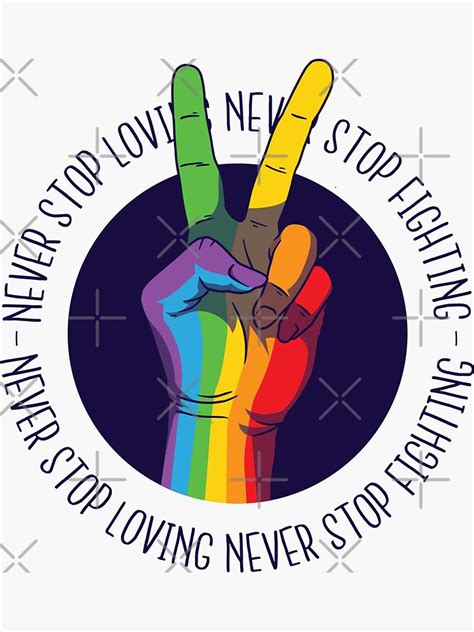 Pride Peace Hand Funny Peace Sign Hand Gay Lgbt Pride Month Support Sticker For Sale By 1white