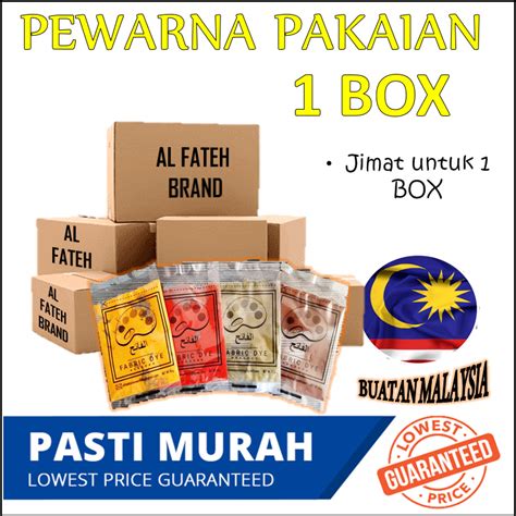 1 Box Pewarna Pakaian Fabric Dye Shopee Malaysia