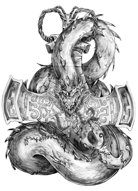 Jormungandr And Mjolner By Ml Teaimp On Deviantart Wikinger Tattoo