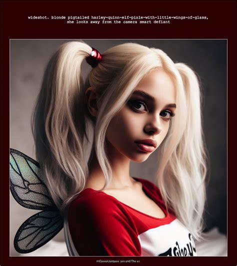 Wideshot Blonde Pigtailed Harley Quinn Elf Pixie By Mcasual On Deviantart