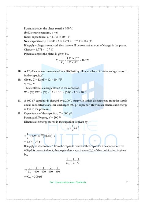 Ncert Solutions For Class 12 Physics Chapter 2 Electrostatic Potential And Capacitance