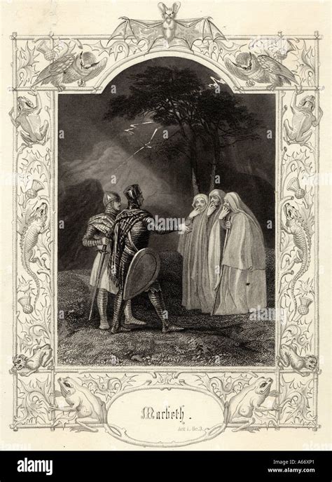 Macbeth Banquo Witches Stock Photo - Alamy