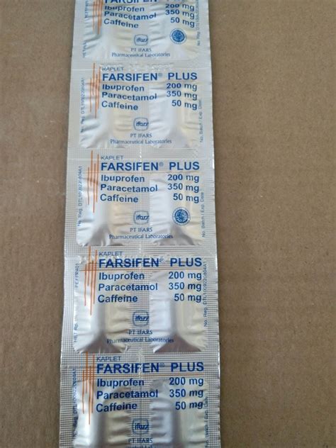 Farsifen Plus Strip Isi 10 Tablet Parasetamol Ibuprofen Obat Demam