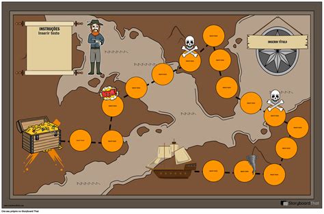 Jogo de Tabuleiro de Caça ao Tesouro Storyboard