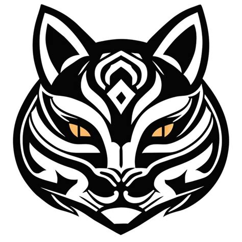 Ilustración Vectorial Del Logotipo De La Cara Del Gato Vector Premium