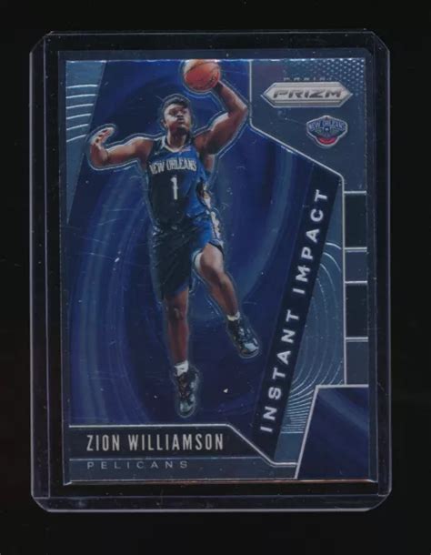 ZION WILLIAMSON 2019 20 Panini Prizm Impact Instantané Rc Pélicans