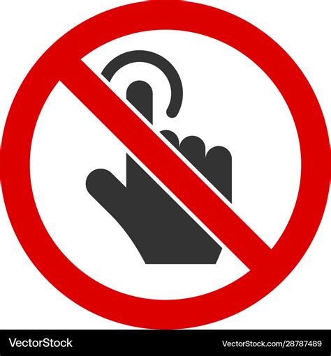 Flat No Click Icon Royalty Free Vector Image Vectorstock