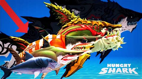 Hungry Shark World Bigger Enemy Megalodon Vs Sharkjira Ice Mod All